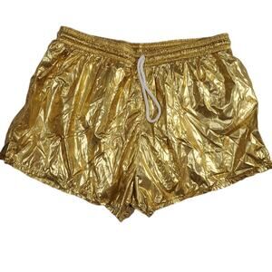 American Apparel Metallic Gold Athletic Shorts